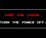 Game Pak Error Screen