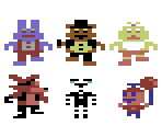 FNaF 1 Animatronics FNaF 4 Minigame sprite style : r