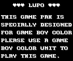 Game Boy Error Message