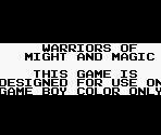 Game Boy Error Message