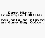 Game Boy Error Message