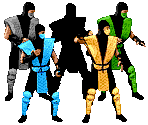 Sub-Zero, Scorpion, Reptile, Smoke, & Noob Saibot