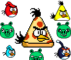 Angry Birds & Pigs (Pizza Tower-Style)