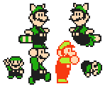 Luigi (SMB3 SNES, SMM2/NES-Style)