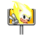 Signpost (Super Sonic, Sonic 2-Style)