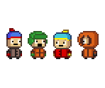 Stan, Kyle, Cartman, and Kenny (Kindergarten-Style)