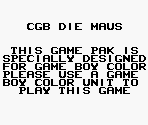 Game Boy Error Message