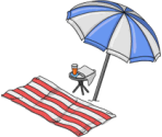 Beach Towel & Umbrella