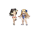 Tohsaka Rin & Luviagelita Edelfelt swimsuit