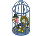 Caged Tom Turkey