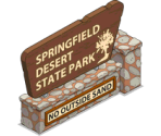 Springfield Desert State Park Sign