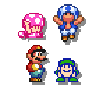 Mario, Luigi, Toad and Toadette (SMB2-Style)