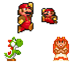 Mario, Peach & Toad (SMB1, 16-Bit)