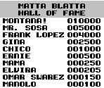 Hall Of Fame Screen