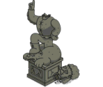 Damaged Jebediah Statue