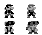 Mario, Luigi, Toad, and Toadette (Super Mario Land style)