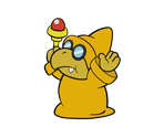 Magikoopa (Yellow, Paper Mario-Style)