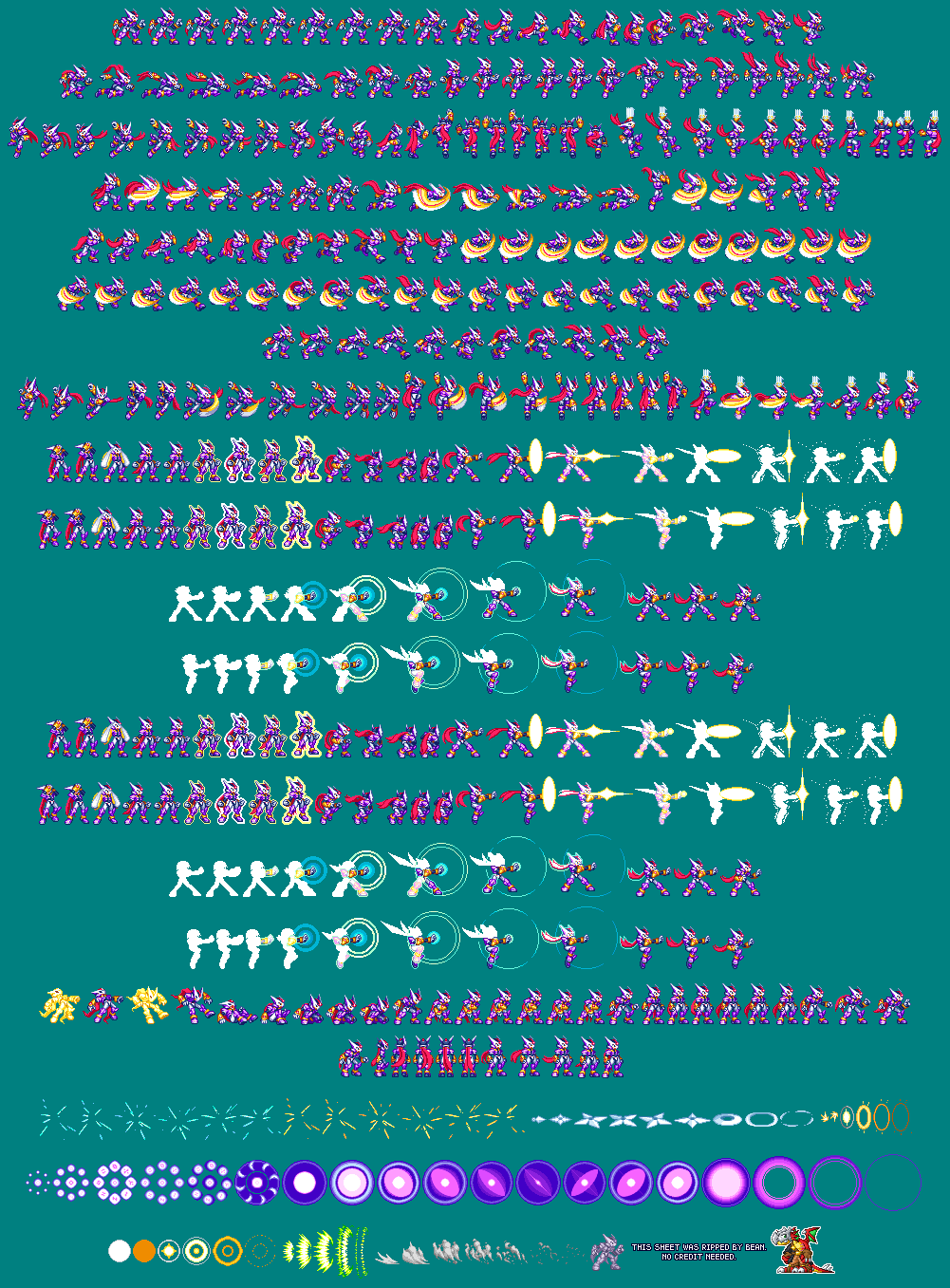 The Spriters Resource - Full Sheet View - Mega Man ZX - Model PX