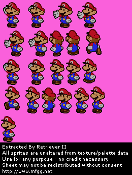 Nintendo 64 - Paper Mario - Mario (NPC) - The Spriters Resource
