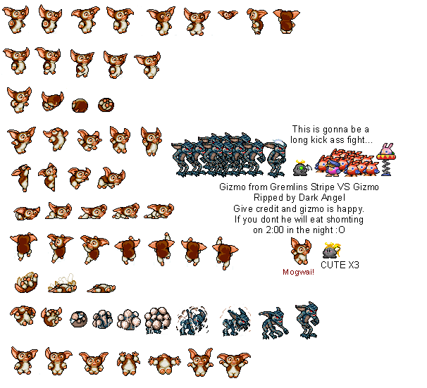 The Spriters Resource - Full Sheet View - Gremlins: Stripe vs. Gizmo ...