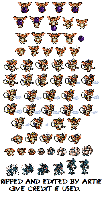 The Spriters Resource - Full Sheet View - Gremlins: Stripe vs. Gizmo ...