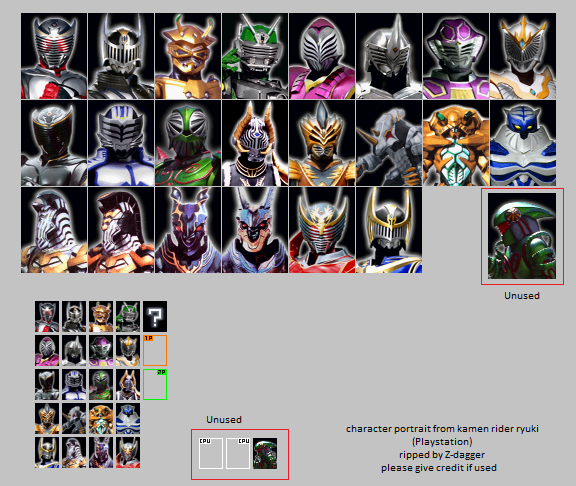Kamen Rider Ryuki (JPN) - Character Portraits