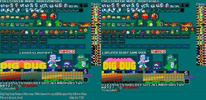 Dig Dug Sprite Sheet