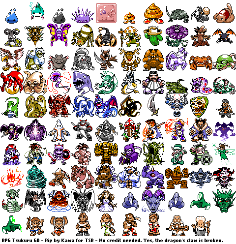 Game Boy / GBC - RPG Tsukuru GB - Enemies - The Spriters Resource