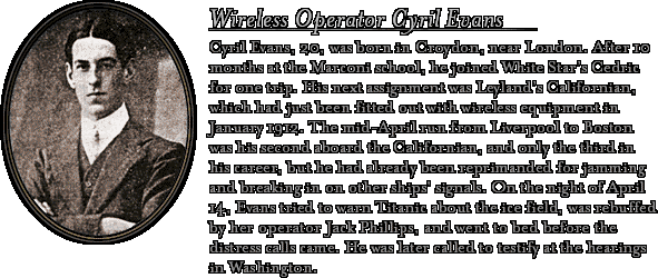 James Cameron's Titanic Explorer - Bio: Wireless Operator Evans