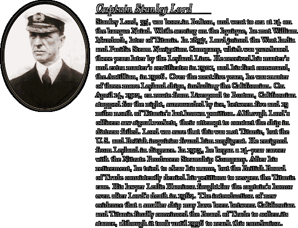 Bio: Captain Stanley Lord