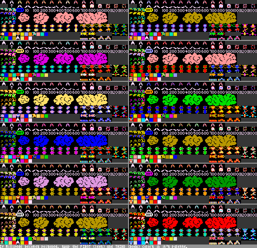 Arcade - Millipede - General Sprites - The Spriters Resource