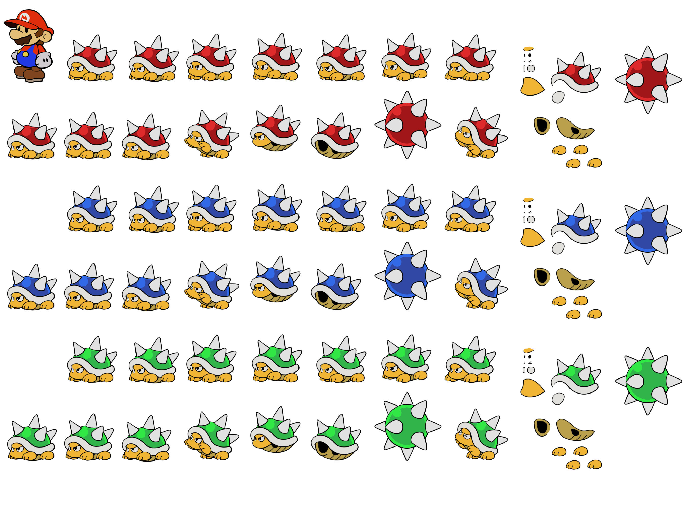 Mario Customs - Spiny (Paper Mario-Style, Modern)