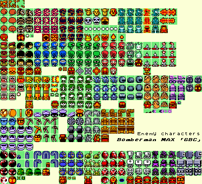 Game Boy / GBC - Bomberman MAX - Enemy Characters - The Spriters Resource