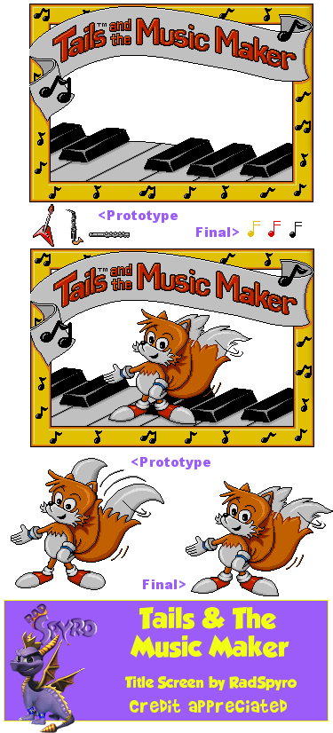 Tails and the Music Maker - Title Screen
