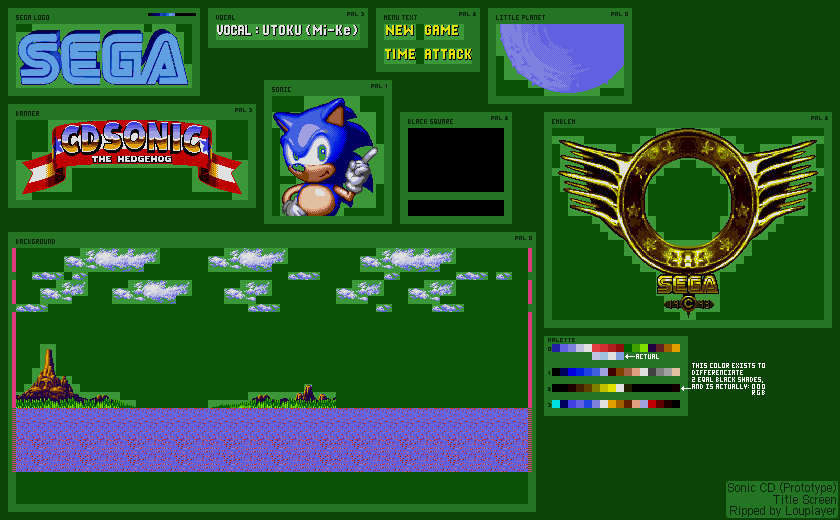 sonic cd sprites sheets