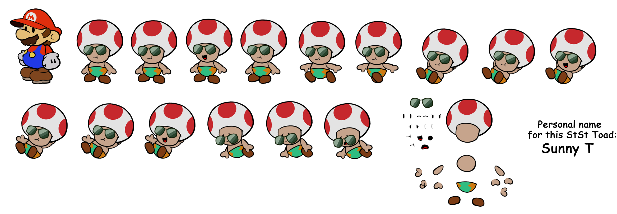 Custom Edited Paper Mario Customs Oasis Toad Paper Mario Style The Spriters Resource 2311