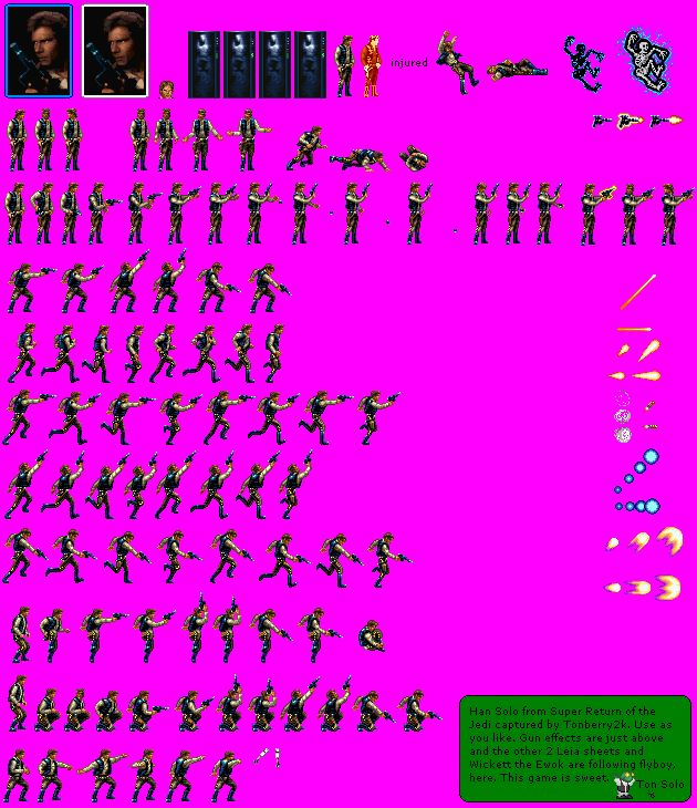 Super Star Wars Return Of The Jedi Sprites