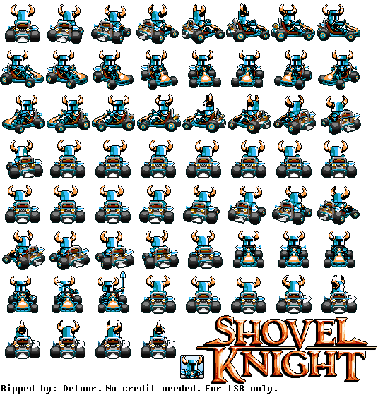 every shovel knight sprite