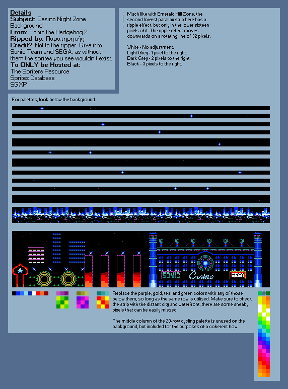 sonic casino night zone background sprite