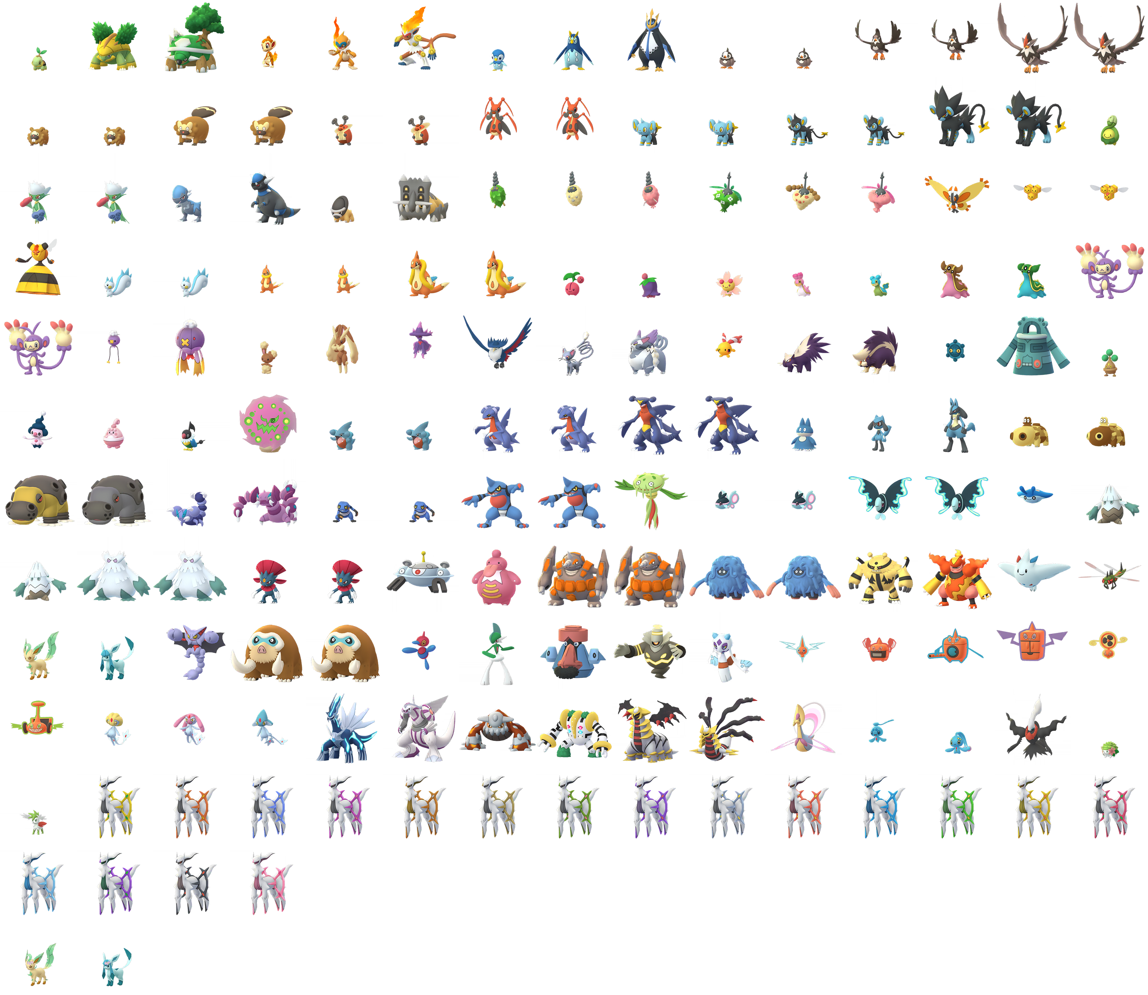 The Spriters Resource - Full Sheet View - Pokémon GO - Pokémon (4th ...