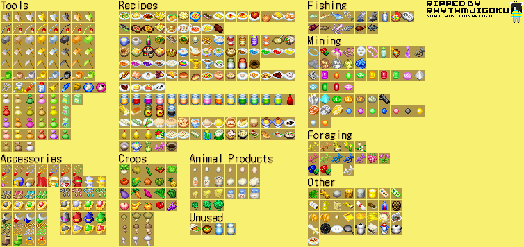Harvest Moon DS - Items