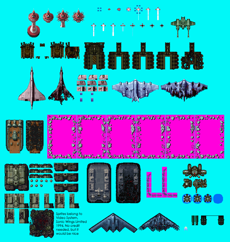 Arcade - Aero Fighters Special - Mini-Bosses - The Spriters Resource