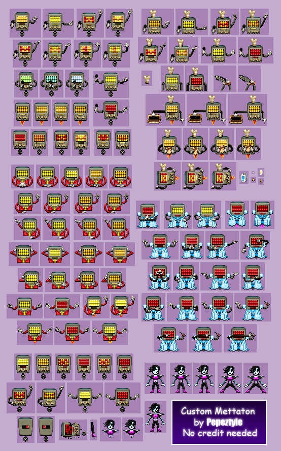 Mettaton Sprite Sheet