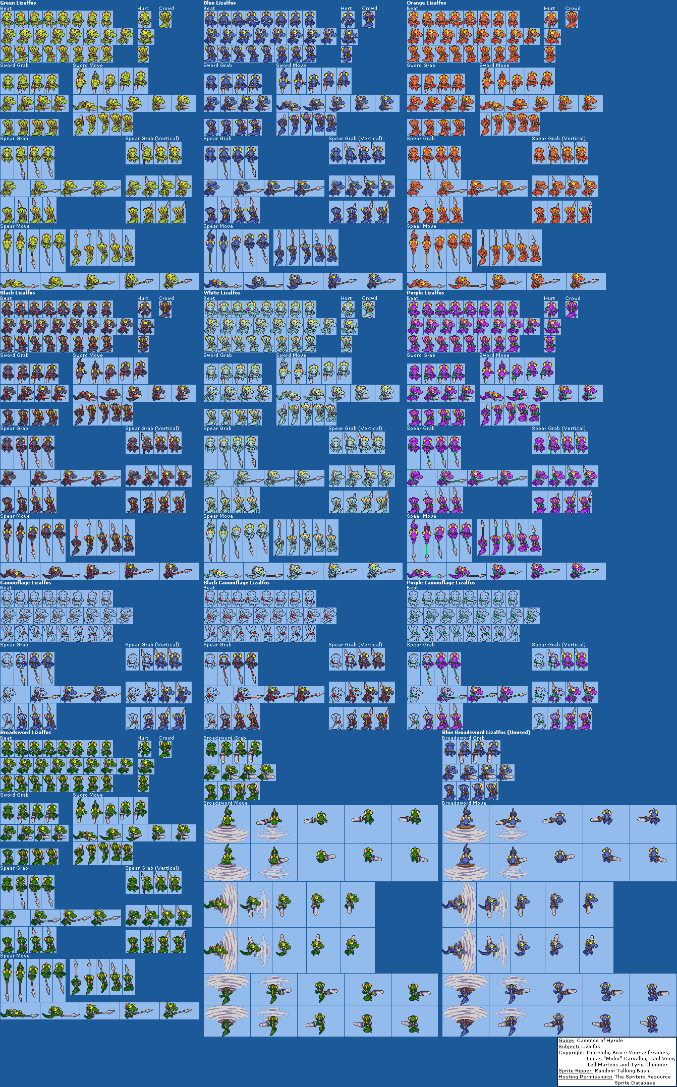 The Spriters Resource - Full Sheet View - Cadence of Hyrule: Crypt of ...