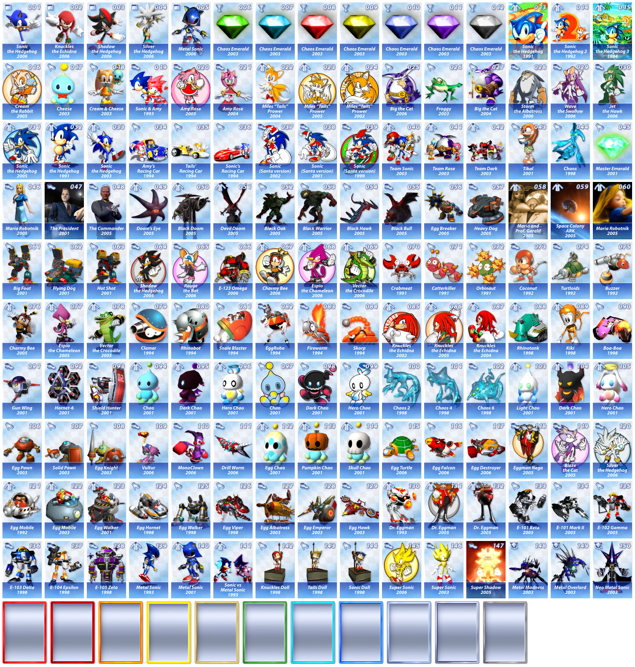 Psp Sonic Rivals Cards The Spriters Resource 