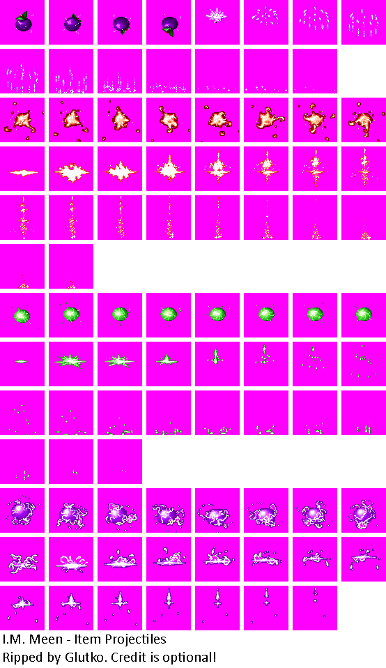 Projectile Sprite Sheet