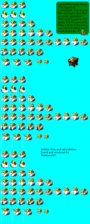 super mario kart lakitu sprites