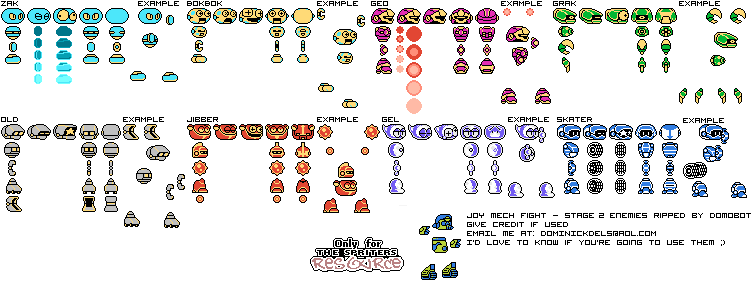 NES - Joy Mech Fight (JPN) - Stage 2 Enemies - The Spriters Resource