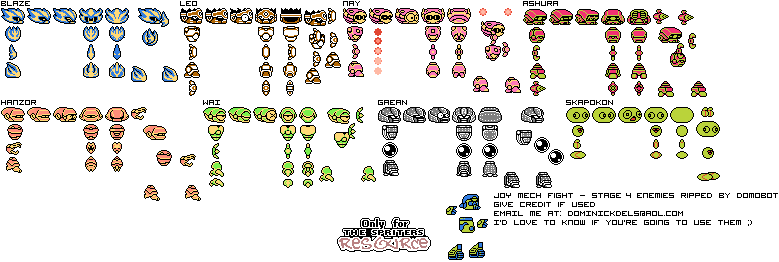 NES - Joy Mech Fight (JPN) - Stage 4 Enemies - The Spriters Resource