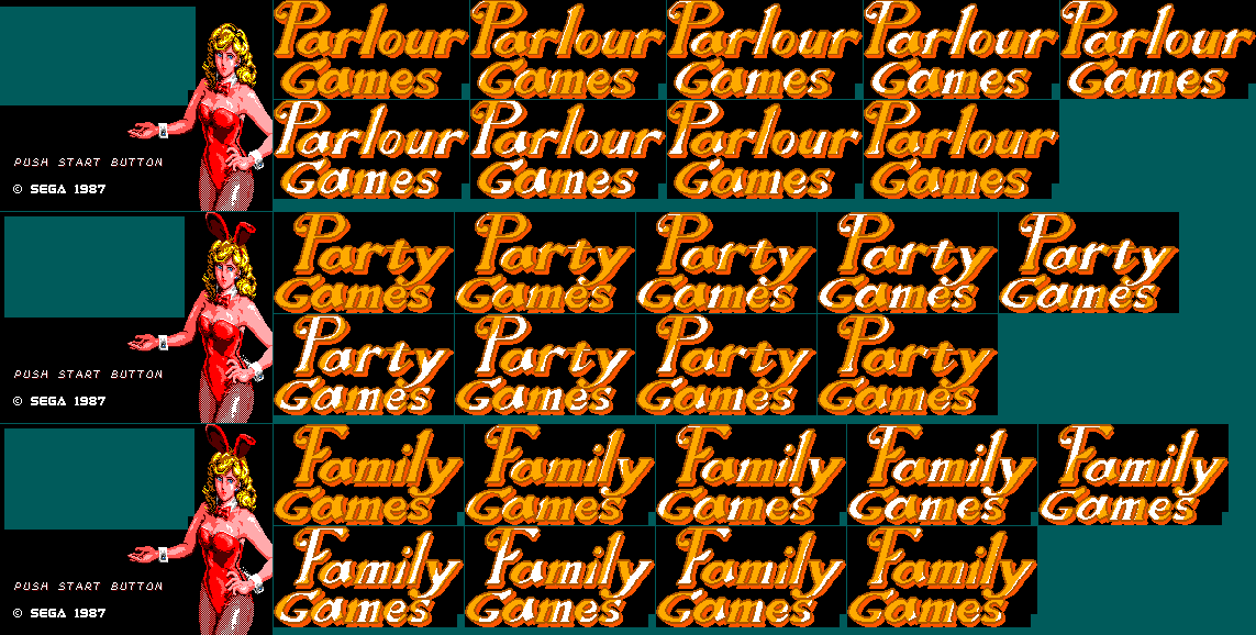 Parlour / Family / Party Games - Title Screen